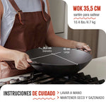 Wok Hierro Fundido Curado Ø 35.5cm