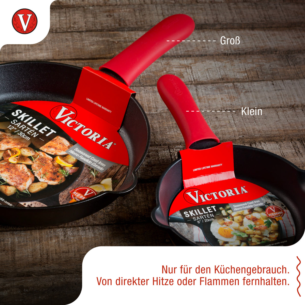 Silikon-Griffschutz für Pfannen Ø 25–30 cm Groß