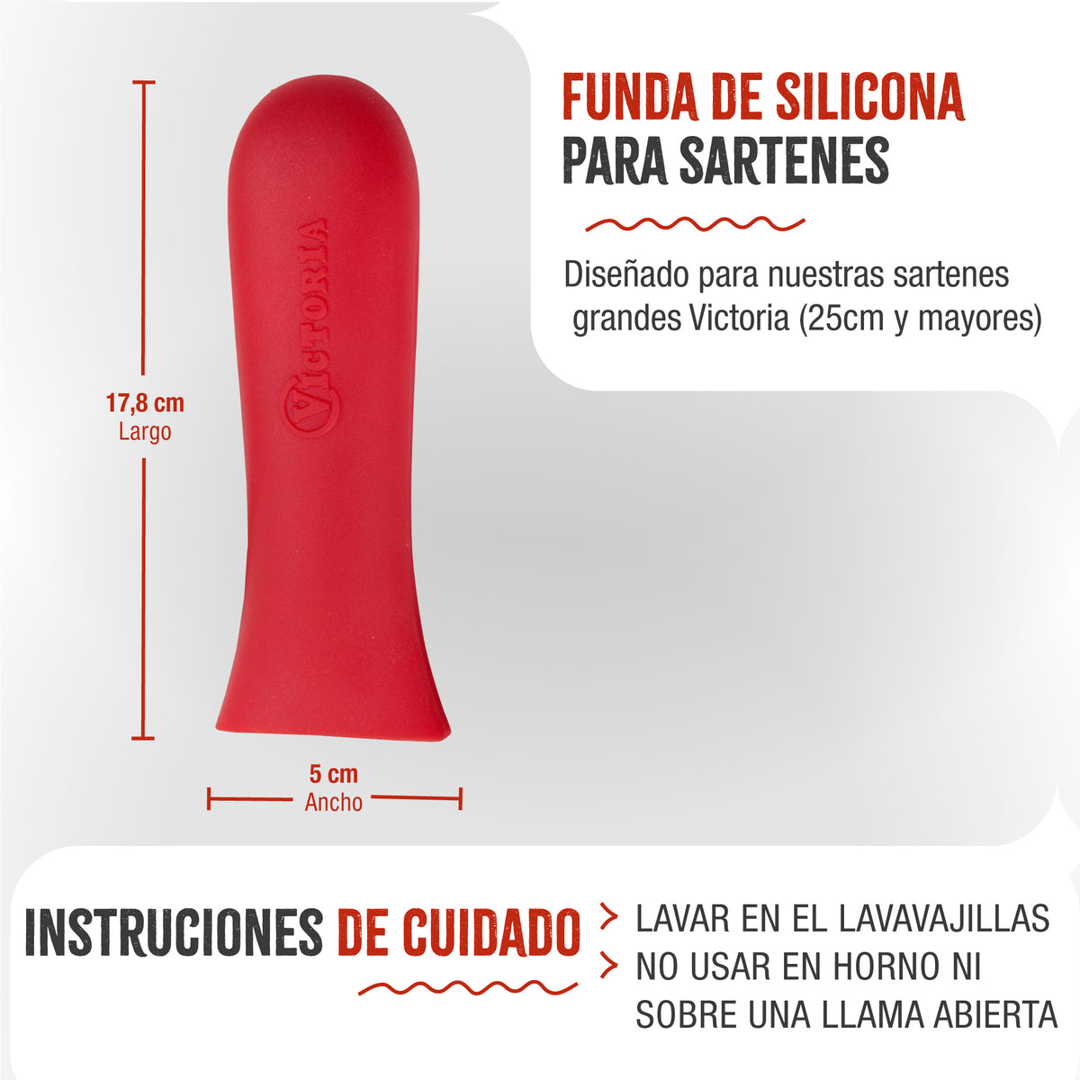 Mango Silicona para Sartenes Ø 25-30 cm Grande