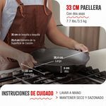Paellera Hierro Fundido Curado Ø 33cm