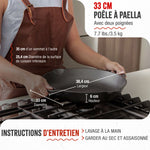 Poêle à Paella en Fonte Assaisonnée Ø33 cm