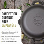 Poêle à Paella en Fonte Assaisonnée Ø33 cm
