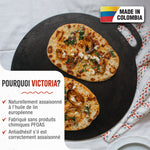 Plaque à Griller pour Pizza Budare en Fonte Assaisonné Ø38 cm