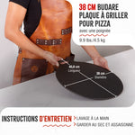 Plaque à Griller pour Pizza Budare en Fonte Assaisonné Ø38 cm