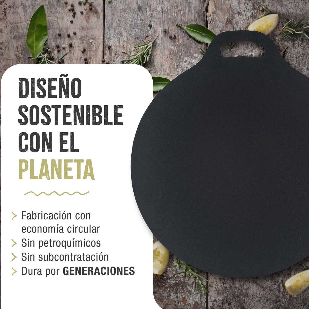 Budare Plancha Cocina Hierro Fundido Curado Ø 38cm