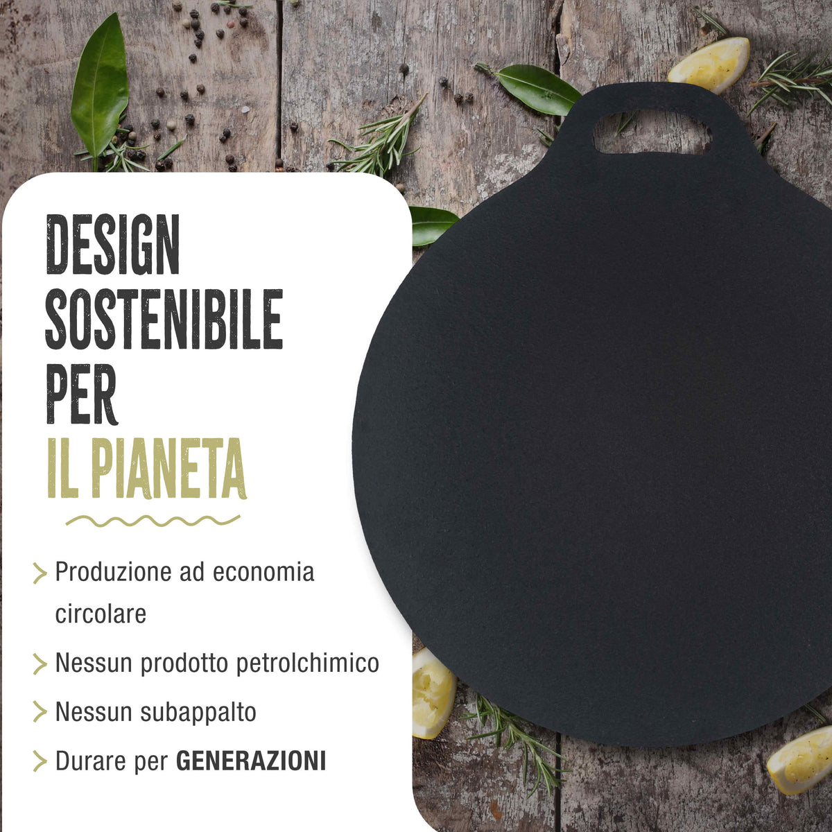 Piastra per Grigliare Budare in Ghisa Stagionata Ø38 cm