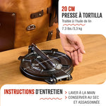 Presse à Tortilla - Pataconera HD en Fonte Assaisonné Ø20 cm