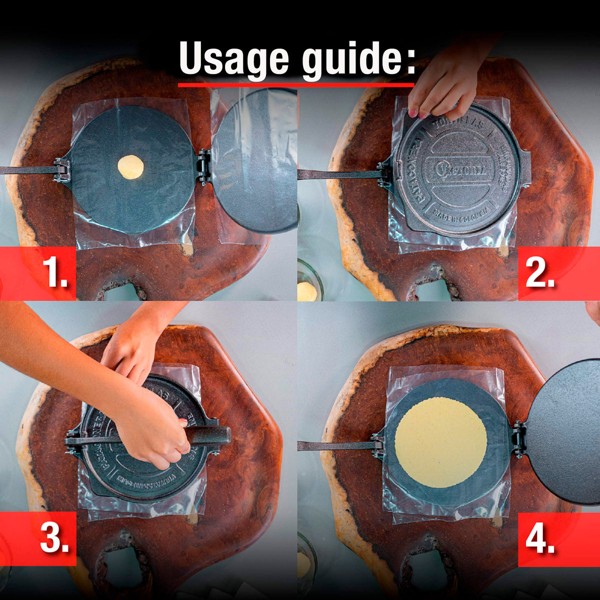 Tortillera Pataconera Hierro Fundido HD Curado Ø 20 cm