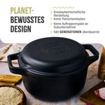 Dutch Oven Combo Gusseisen Eingebrannte 5.7 L