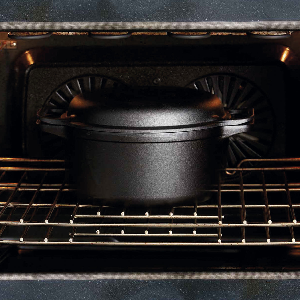 Forno Olandese Pentola Combo in Ghisa Stagionata 5.7 L
