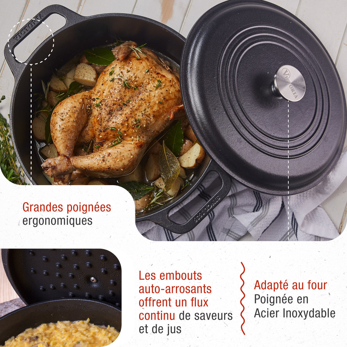 Cocotte en Fonte Assaisonnée 5.7 L