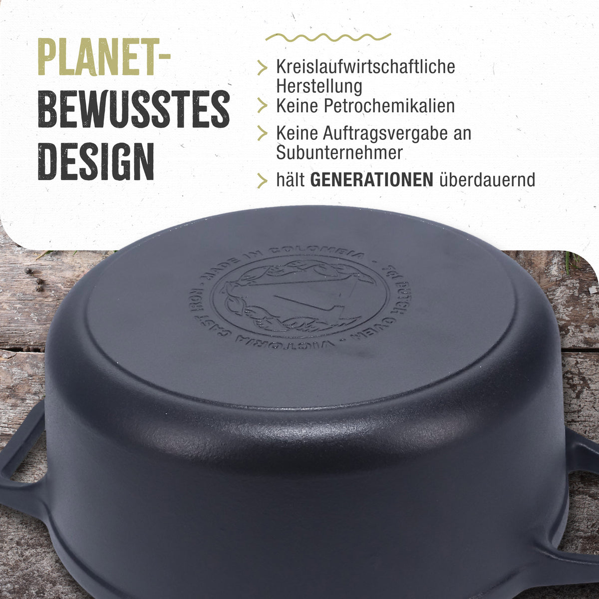 Dutch Oven Gusseisen Eingebrannte 5.7 L