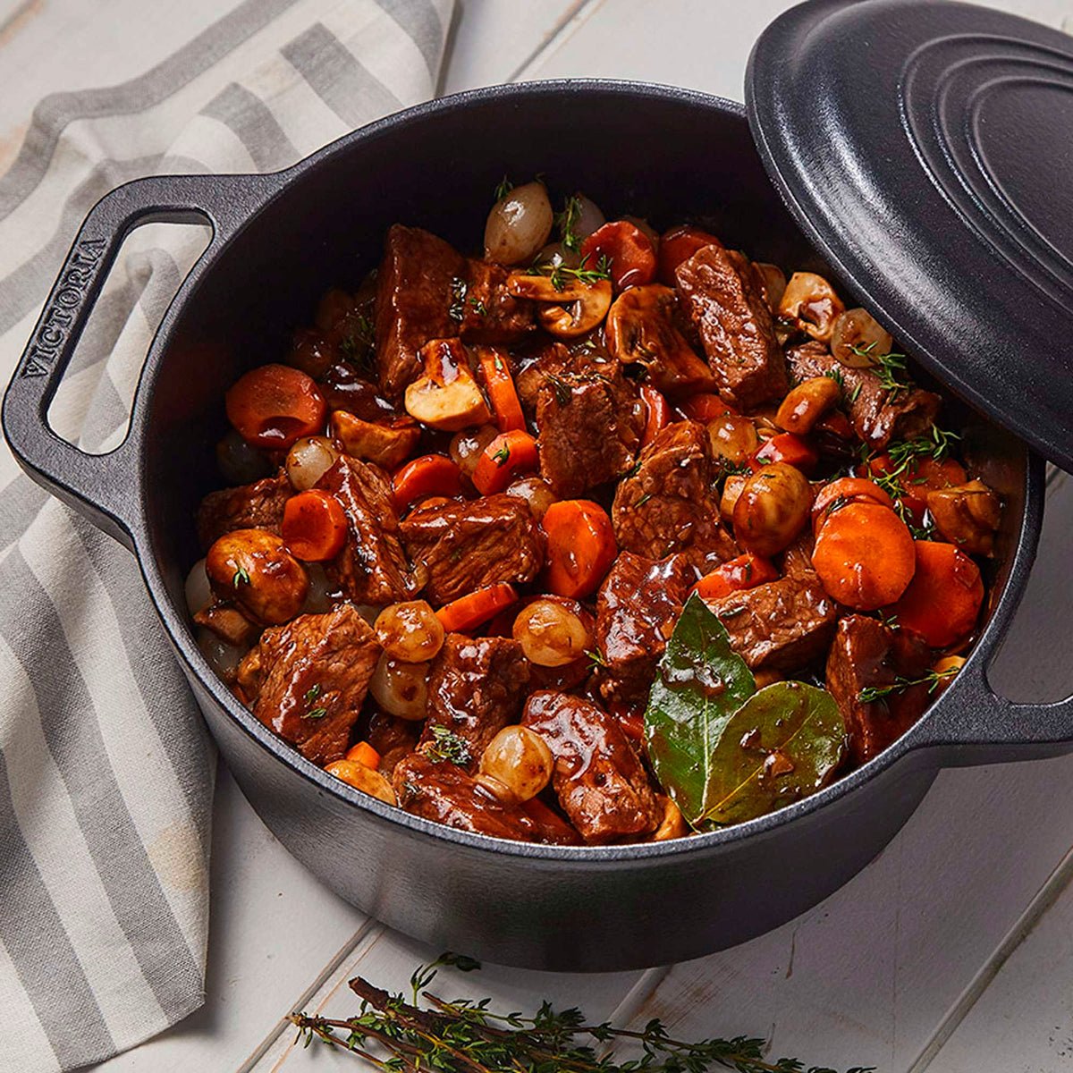 Horno Holandés Hierro Fundido Curado 5.7L