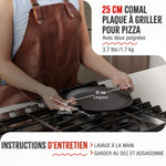 Plaque à Griller pour Pizza en Fonte Assaisonnée Ø25 cm