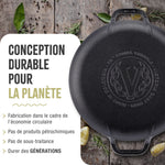 Plaque à Griller pour Pizza en Fonte Assaisonnée Ø25 cm