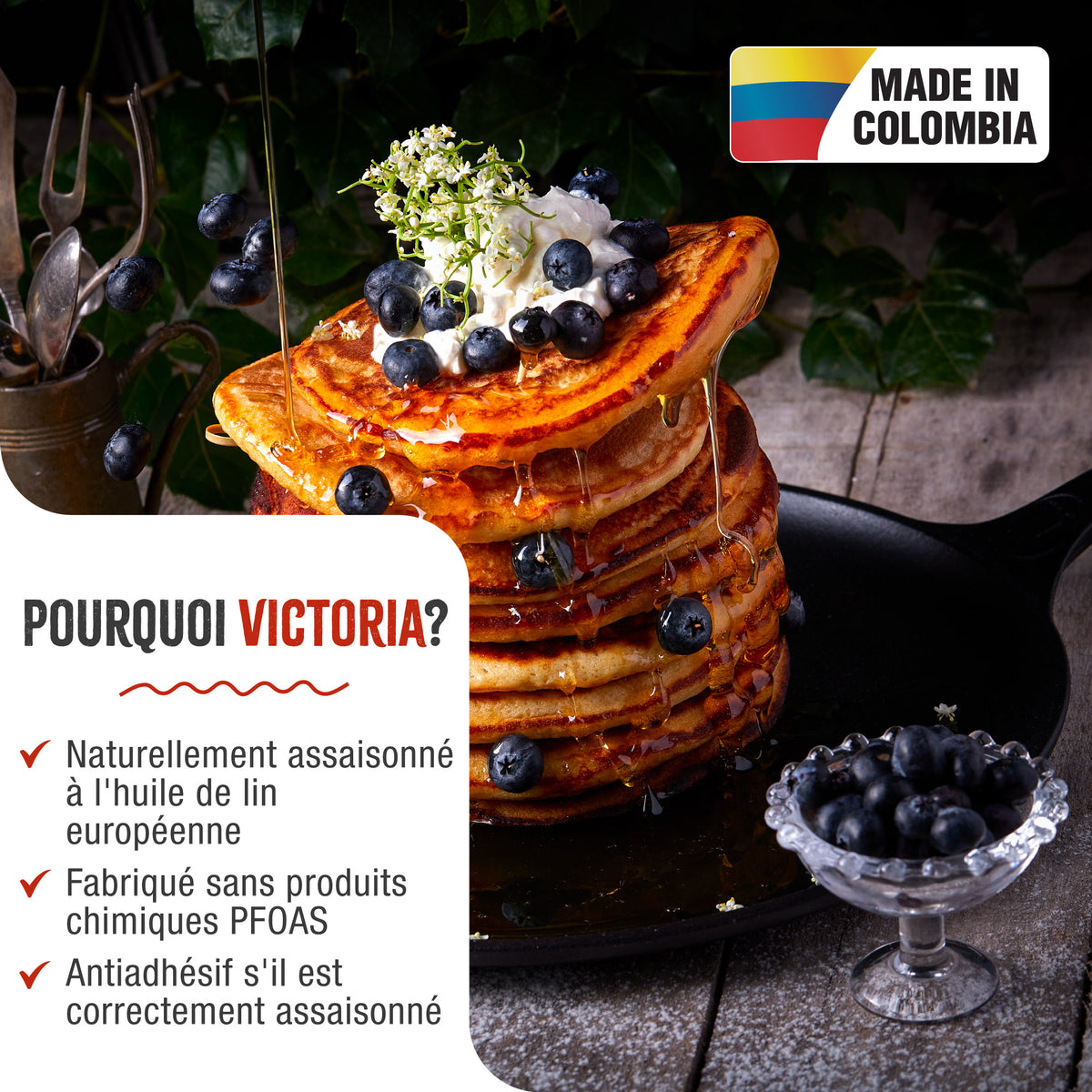 Plaque à Griller Comal en Fonte Assaisonnée Ø30 cm