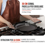 Padella per Grigliare Comal in Ghisa Stagionata Ø30 cm