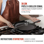 Plaque à Griller Comal en Fonte Assaisonnée Ø30 cm