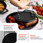 Burgerpresse Gusseisen Eingebrannte 16.5 cm