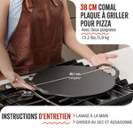 Plaque à Griller pour Pizza en Fonte Assaisonnée Ø38 cm