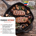 Poêle à Griller en Fonte Émaillée 25×25 cm