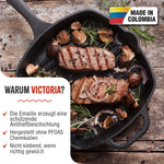 Grillpfanne Emaillierte Gusseisen 25x25 cm
