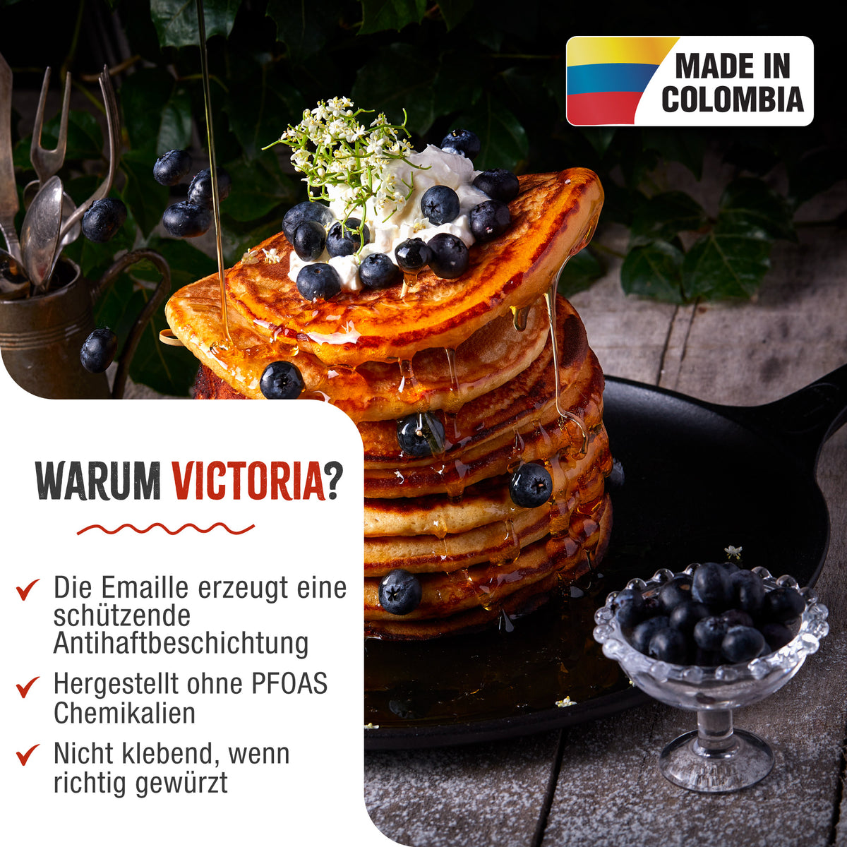 Comal-Grillplatte Emaillierte Gusseisen Ø 30 cm