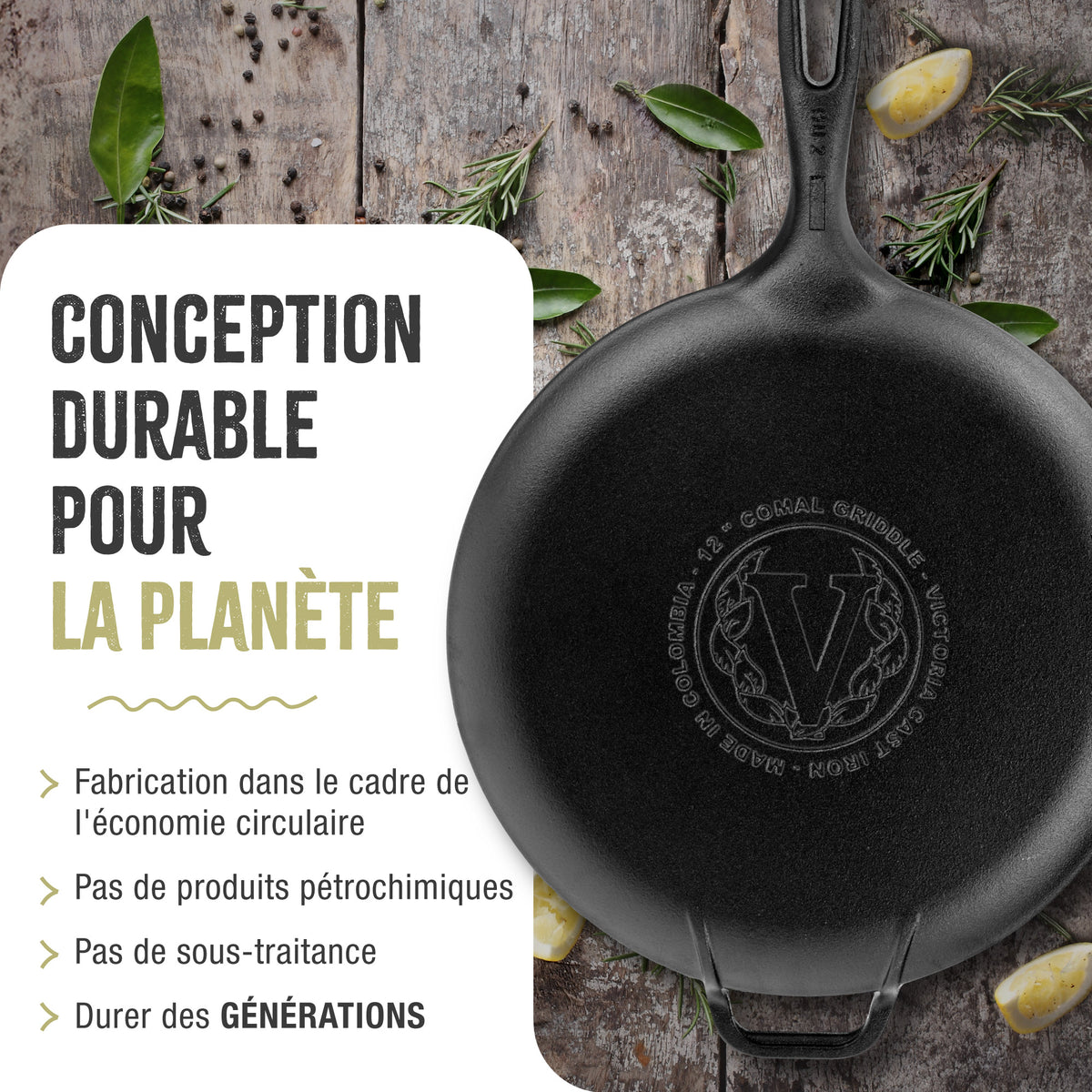 Plaque à Griller Comal en Fonte Émailleé Ø30 cm