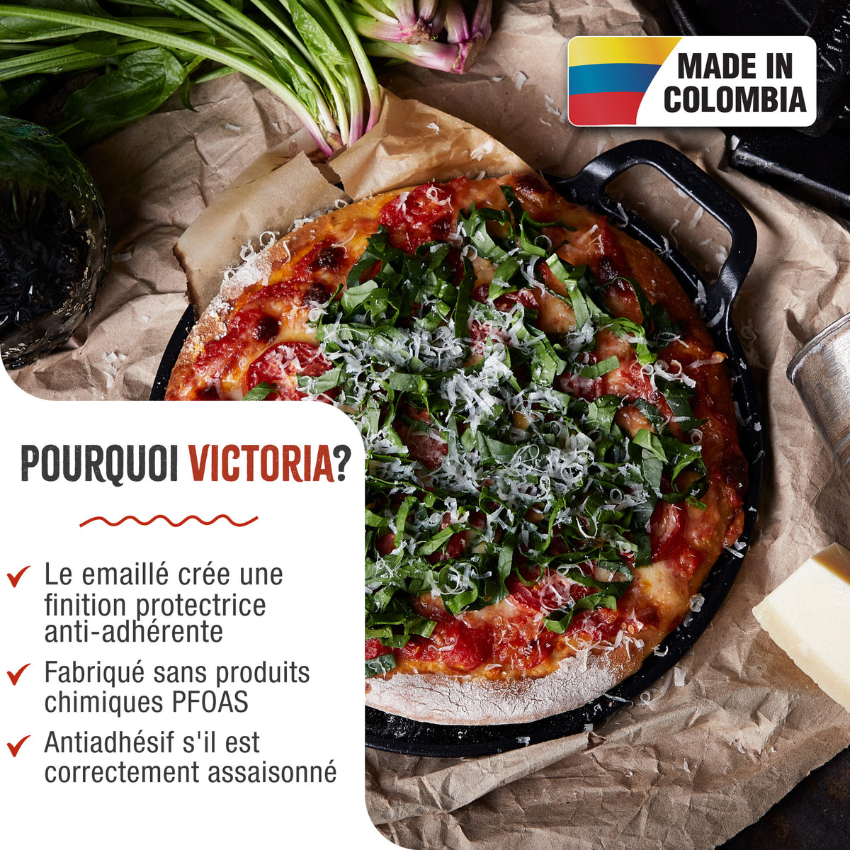 Plaque à Griller pour Pizza en Fonte Émaillée Ø25 cm