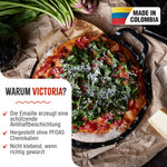 Grillplatte für Pizza Emailliert Gusseisen Ø 25 cm