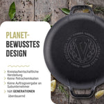 Grillplatte für Pizza Emailliert Gusseisen Ø 25 cm