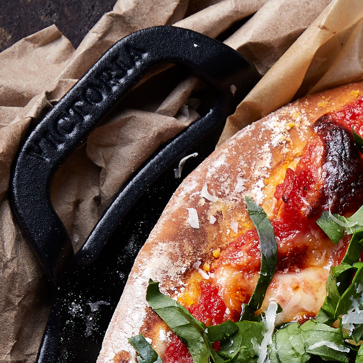 Grillplatte für Pizza Emailliert Gusseisen Ø 25 cm