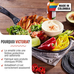 Poêle pour Fajitas en Fonte Émaillée 25×18 cm