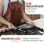 Padella per Fajita in Ghisa Smaltata 25×18 cm