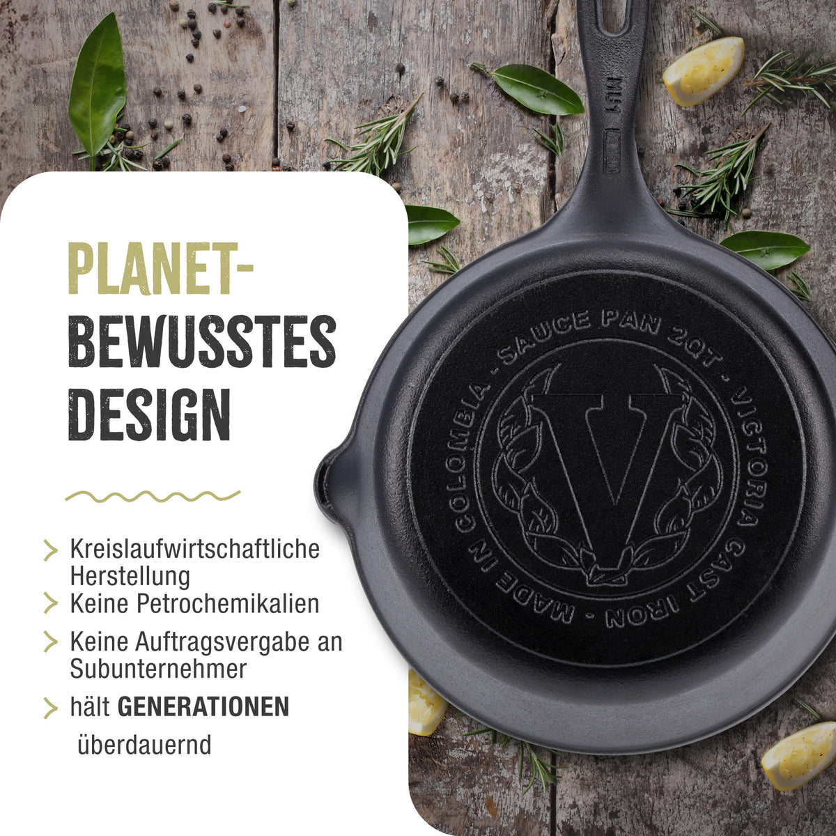 Tiefe Emaillierte Gusseisenpfanne Ø 20 cm