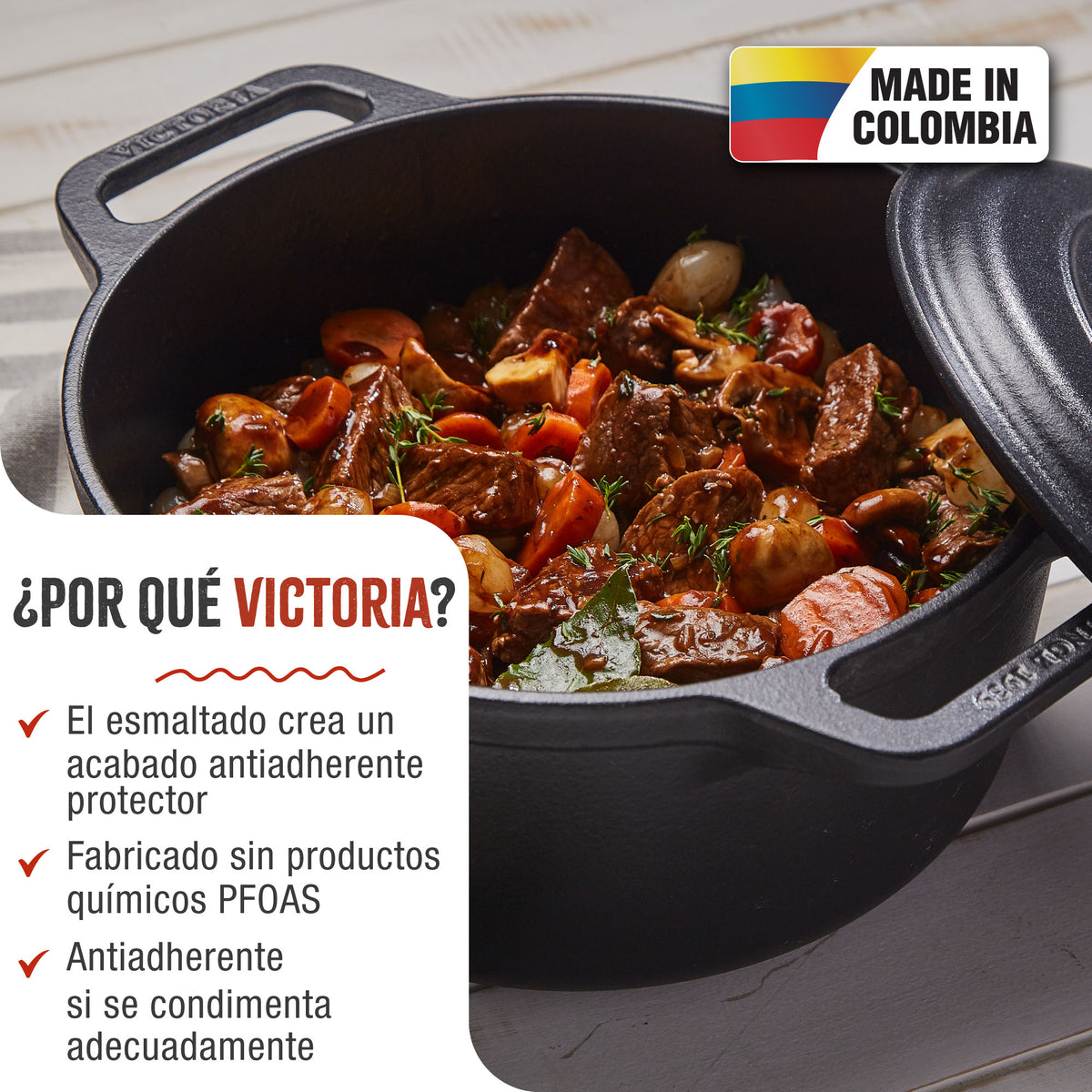 Horno Holandés Hierro Fundido Esmaltado 5.7L
