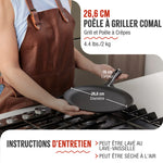 Plaque à Griller Comal en Fonte Émailleé Ø26.6 cm