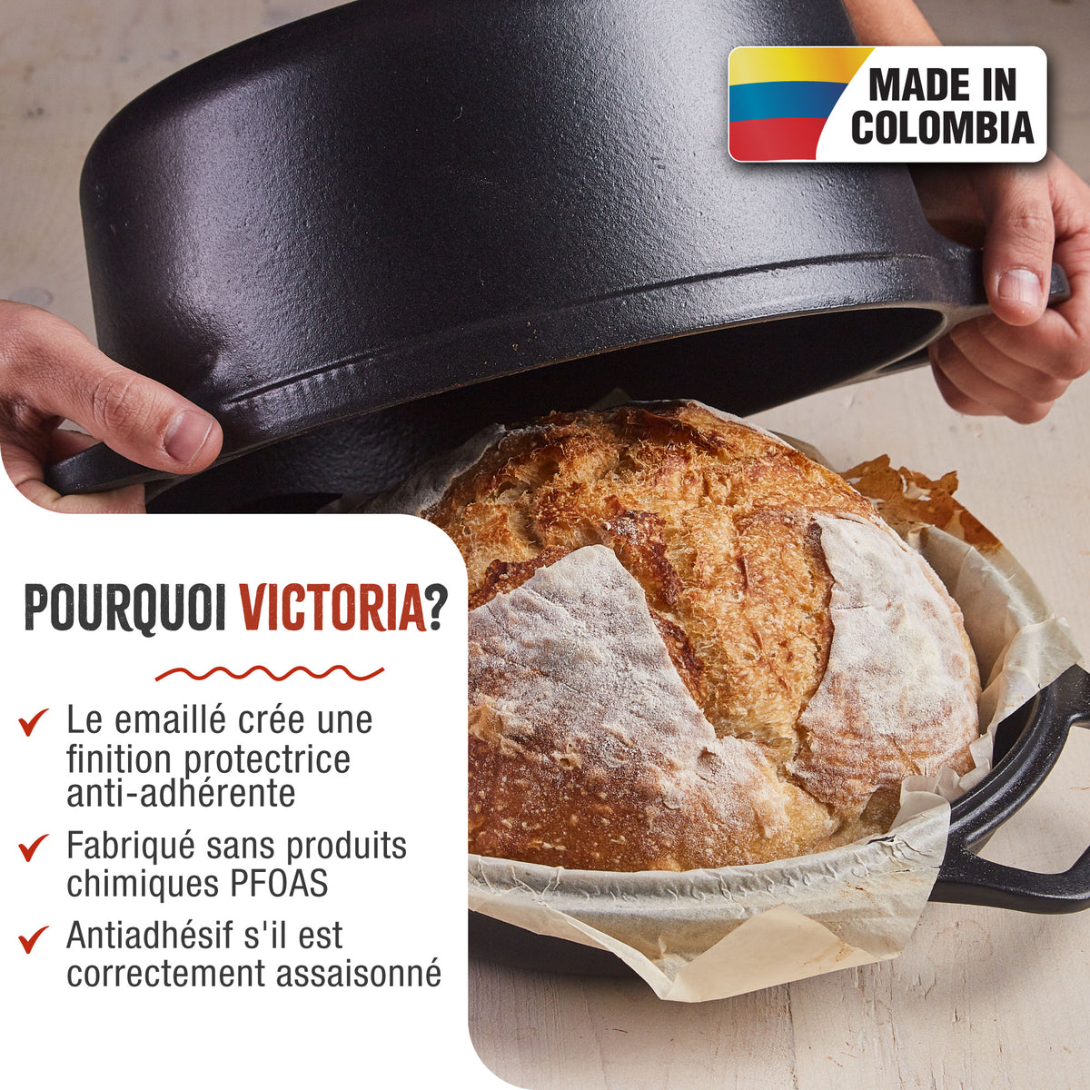 Cocotte et Poêle Combo en Fonte Émaillée 5.7 L