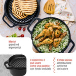 Forno Olandese Pentola Combo in Ghisa Smaltata 5.7 L