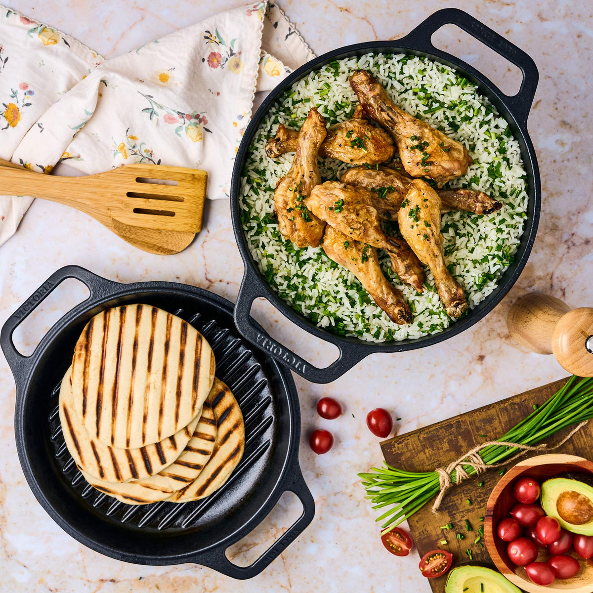 Forno Olandese Pentola Combo in Ghisa Smaltata 5.7 L