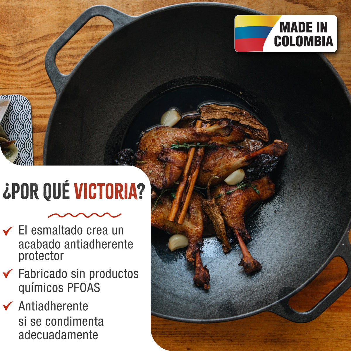 Wok Hierro Fundido Esmaltado Ø 35.5cm