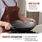 Wok Emaillierte Gusseisenpfanne Ø 35.5 cm