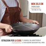 Wok in Ghisa Smaltata Ø35.5 cm