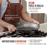 Poêle à Paella en Fonte Émaillée Ø33 cm