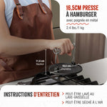 Smash Burger Press en Fonte Émaillée 16.5 cm
