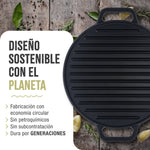 Plancha Asar Redonda Hierro Fundido Esmaltado 32 cm