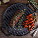 Plancha Asar Redonda Hierro Fundido Esmaltado 32 cm