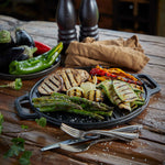 Plancha Asar Redonda Hierro Fundido Esmaltado 32 cm