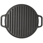 Plaque à Griller Réversible Ronde en Fonte Émaillée Ø32 cm