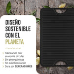 Plancha Asar Reversible Hierro Fundido Esmaltado 47x25cm